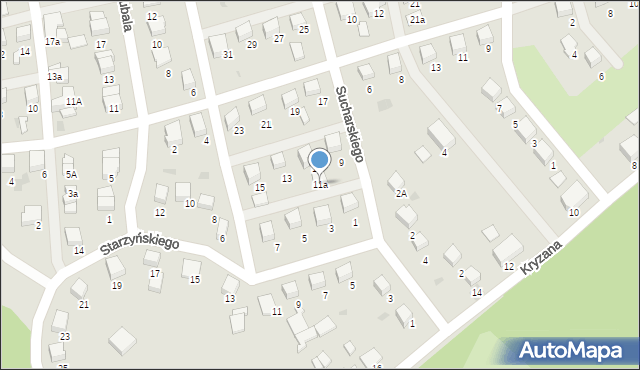 Starogard Gdański, Sucharskiego Henryka, mjr., 11a, mapa Starogard Gdański