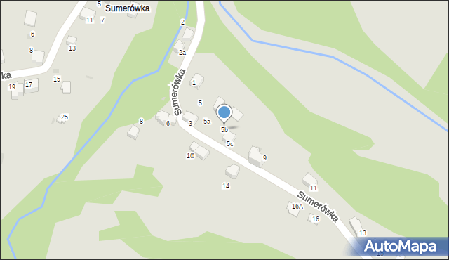 Sucha Beskidzka, Sumerówka, 5b, mapa Sucha Beskidzka