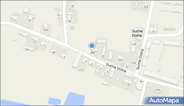 Sucha Dolna, Sucha Dolna, 33A, mapa Sucha Dolna