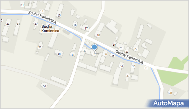 Sucha Kamienica, Sucha Kamienica, 37, mapa Sucha Kamienica