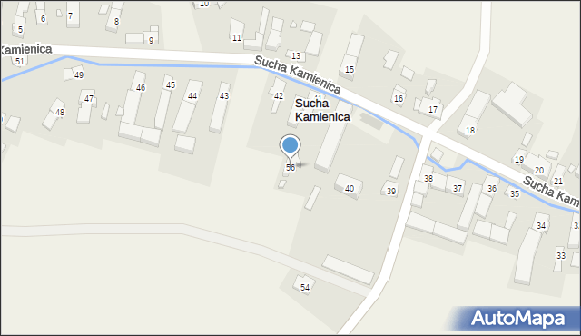 Sucha Kamienica, Sucha Kamienica, 56, mapa Sucha Kamienica