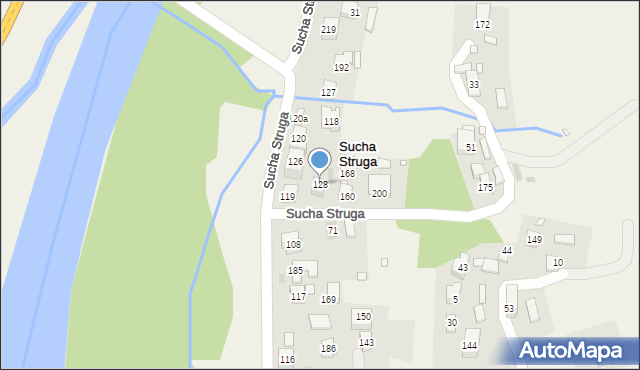 Sucha Struga, Sucha Struga, 128, mapa Sucha Struga