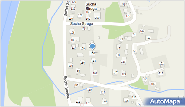 Sucha Struga, Sucha Struga, 150, mapa Sucha Struga