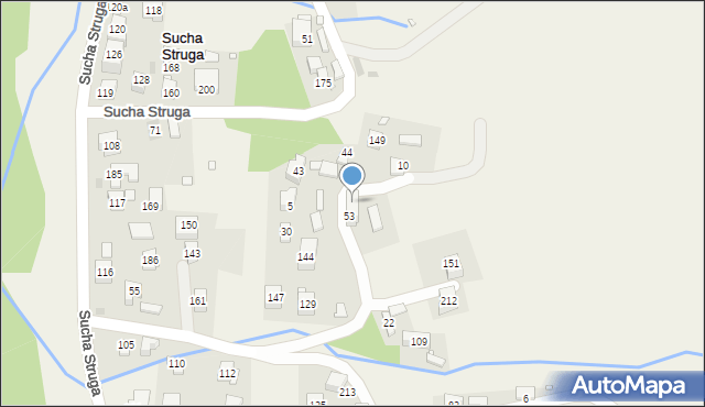 Sucha Struga, Sucha Struga, 53a, mapa Sucha Struga