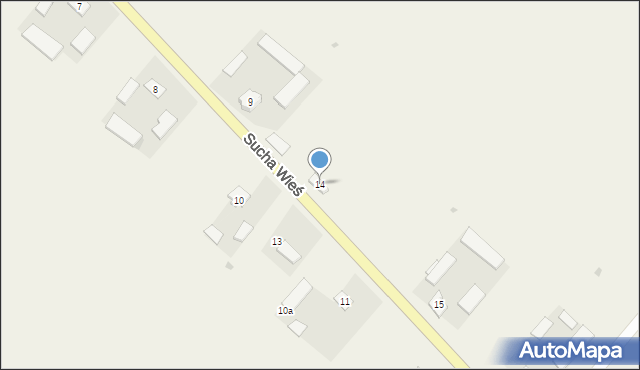Sucha Wieś, Sucha Wieś, 14, mapa Sucha Wieś