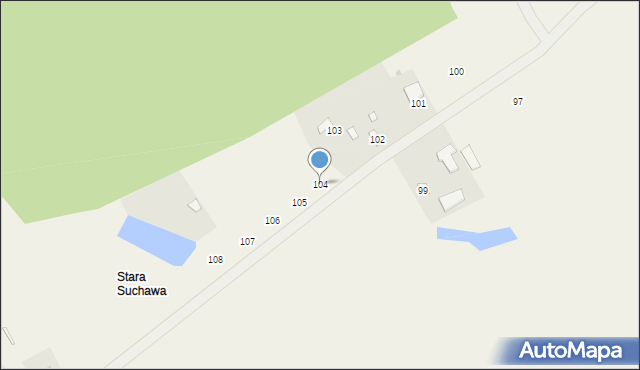 Suchawa, Suchawa, 104, mapa Suchawa