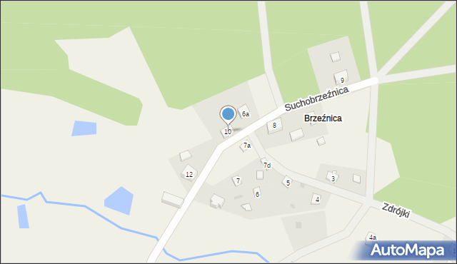 Suchobrzeźnica, Suchobrzeźnica, 10, mapa Suchobrzeźnica