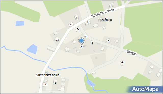 Suchobrzeźnica, Suchobrzeźnica, 6, mapa Suchobrzeźnica