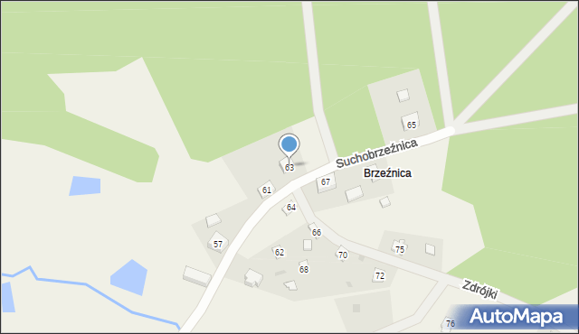 Suchobrzeźnica, Suchobrzeźnica, 6a, mapa Suchobrzeźnica