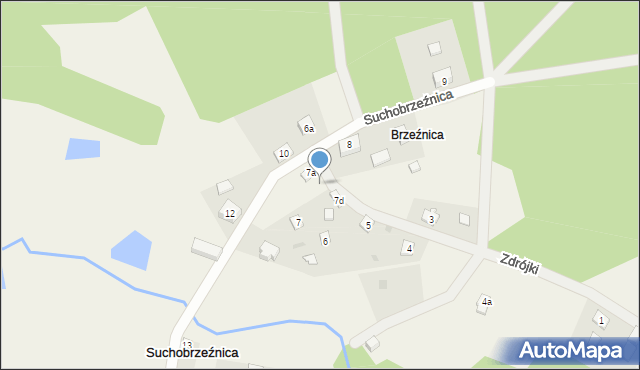 Suchobrzeźnica, Suchobrzeźnica, 8a, mapa Suchobrzeźnica