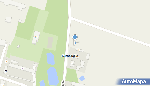 Suchodębie, Suchodębie, 2, mapa Suchodębie