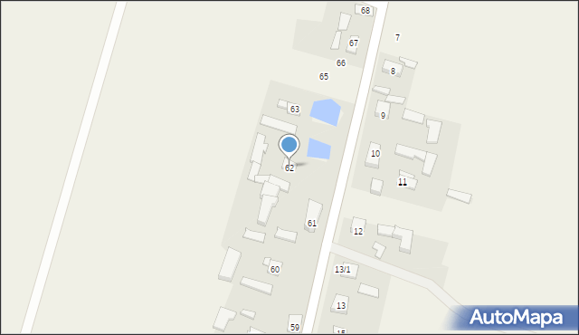 Suchodębie, Suchodębie, 62, mapa Suchodębie