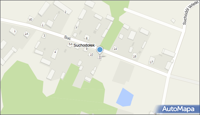 Suchodołek, Suchodołek, 11, mapa Suchodołek