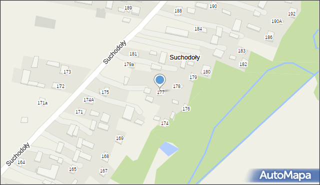 Suchodoły, Suchodoły, 177, mapa Suchodoły