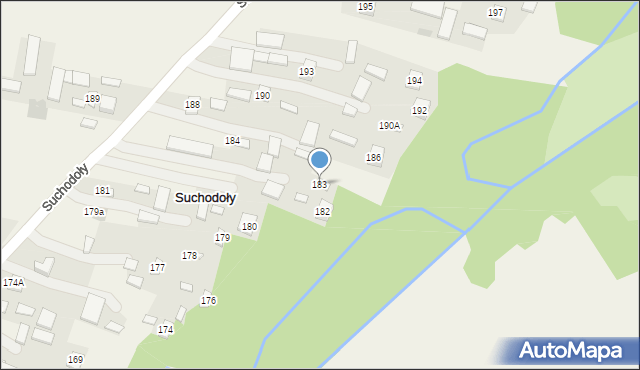 Suchodoły, Suchodoły, 183, mapa Suchodoły