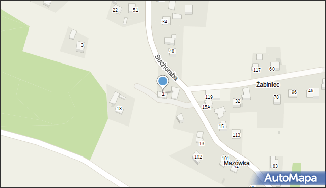 Suchoraba, Suchoraba, 1, mapa Suchoraba