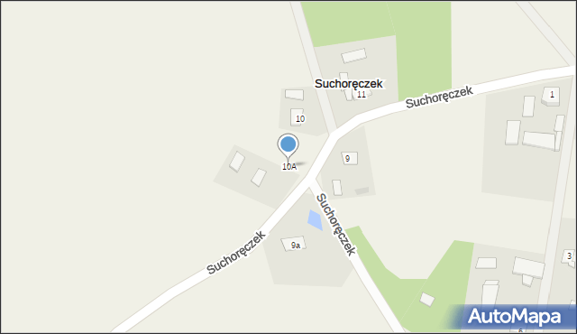 Suchoręczek, Suchoręczek, 10A, mapa Suchoręczek