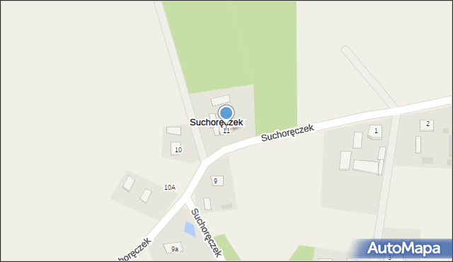 Suchoręczek, Suchoręczek, 11, mapa Suchoręczek