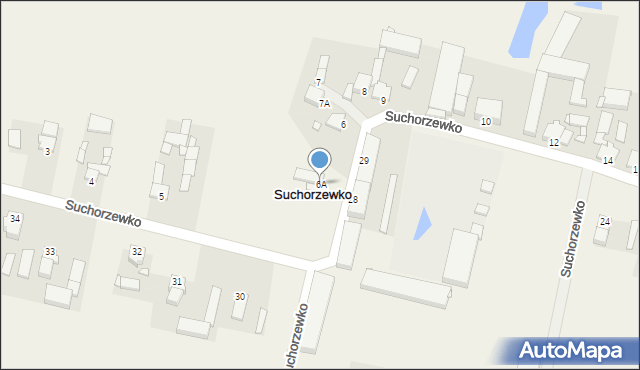 Suchorzewko, Suchorzewko, 6A, mapa Suchorzewko