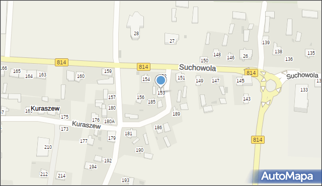 Suchowola, Suchowola, 153, mapa Suchowola