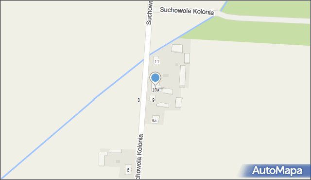 Suchowola Kolonia, Suchowola Kolonia, 10a, mapa Suchowola Kolonia