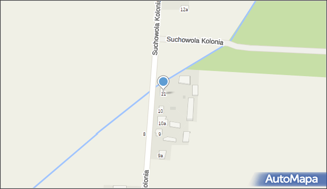 Suchowola Kolonia, Suchowola Kolonia, 11, mapa Suchowola Kolonia