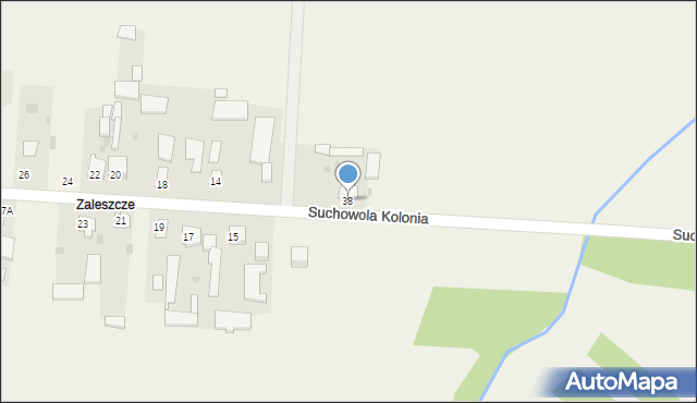 Suchowola Kolonia, Suchowola Kolonia, 38, mapa Suchowola Kolonia