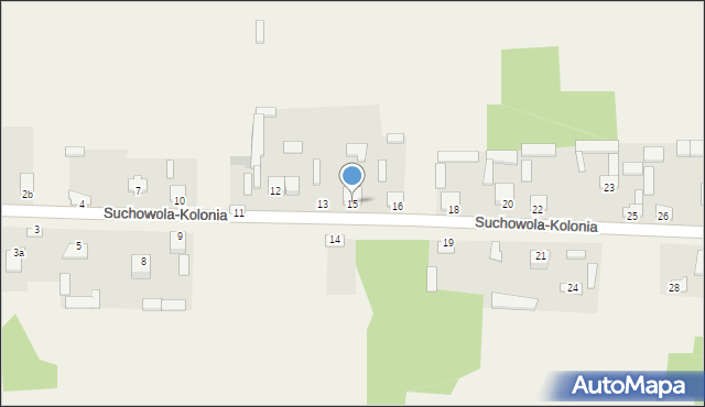 Suchowola-Kolonia, Suchowola-Kolonia, 15, mapa Suchowola-Kolonia