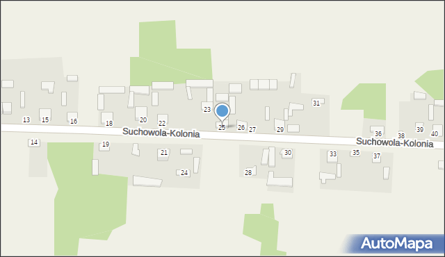 Suchowola-Kolonia, Suchowola-Kolonia, 25, mapa Suchowola-Kolonia