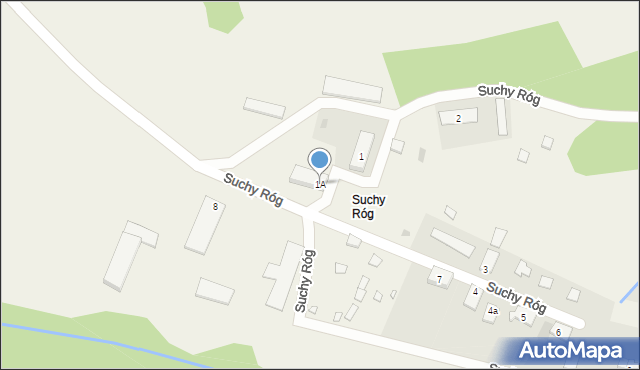 Suchy Róg, Suchy Róg, 1A, mapa Suchy Róg