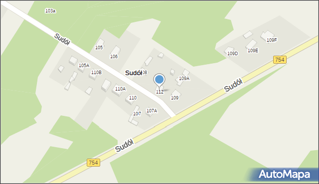 Sudół, Sudół, 112, mapa Sudół