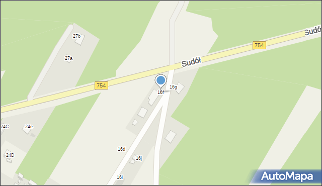 Sudół, Sudół, 16f, mapa Sudół