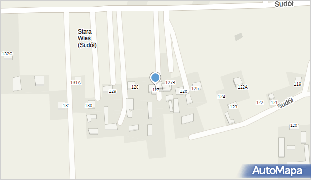 Sudół, Sudół, 127, mapa Sudół