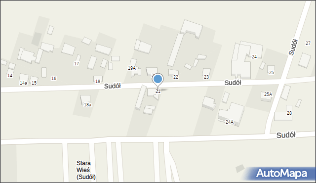 Sudół, Sudół, 21, mapa Sudół