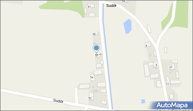 Sudół, Sudół, 55, mapa Sudół