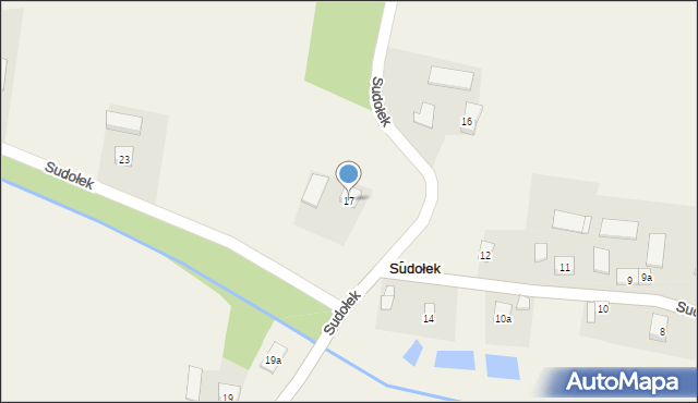 Sudołek, Sudołek, 17, mapa Sudołek