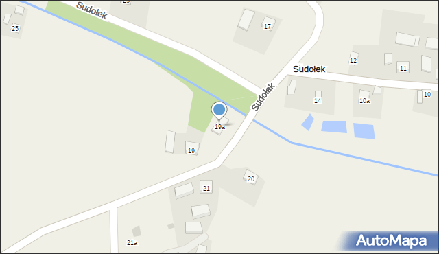 Sudołek, Sudołek, 19a, mapa Sudołek