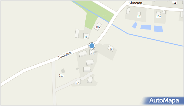 Sudołek, Sudołek, 21, mapa Sudołek