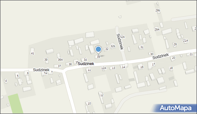 Sudzinek, Sudzinek, 33, mapa Sudzinek