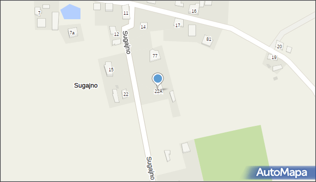 Sugajno, Sugajno, 22A, mapa Sugajno