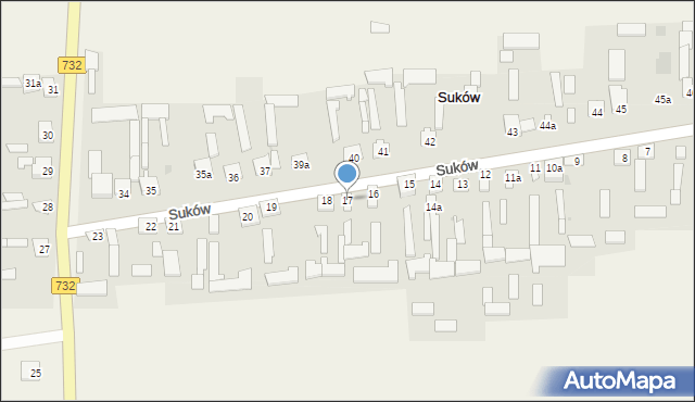 Suków, Suków, 17, mapa Suków