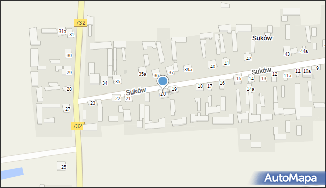 Suków, Suków, 20, mapa Suków