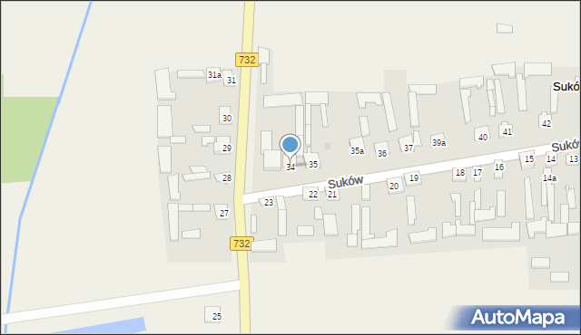 Suków, Suków, 34, mapa Suków