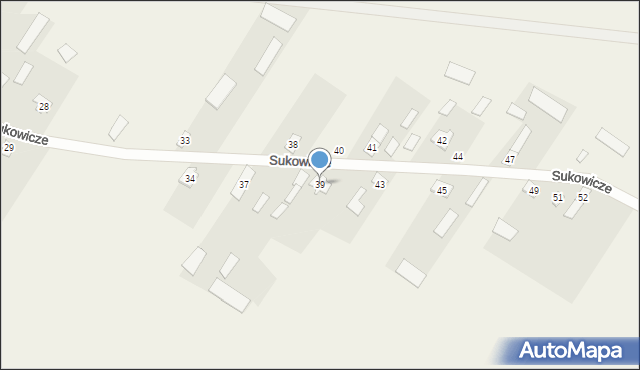 Sukowicze, Sukowicze, 39, mapa Sukowicze