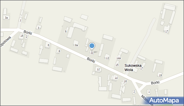 Sukowska Wola, Sukowska Wola, 11, mapa Sukowska Wola
