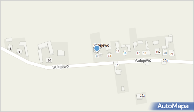 Sulejewo, Sulejewo, 11, mapa Sulejewo