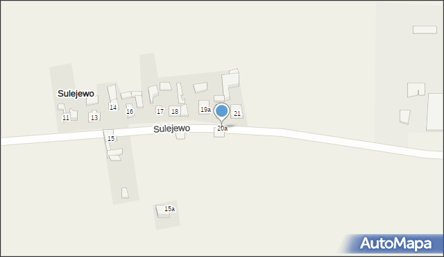Sulejewo, Sulejewo, 20a, mapa Sulejewo