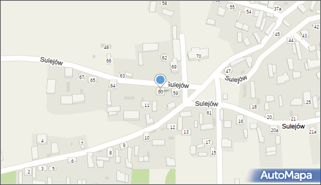 Sulejów, Sulejów, 60, mapa Sulejów