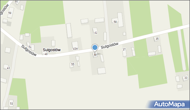 Sulgostów, Sulgostów, 39, mapa Sulgostów