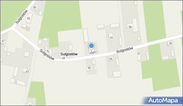 Sulgostów, Sulgostów, 43A, mapa Sulgostów